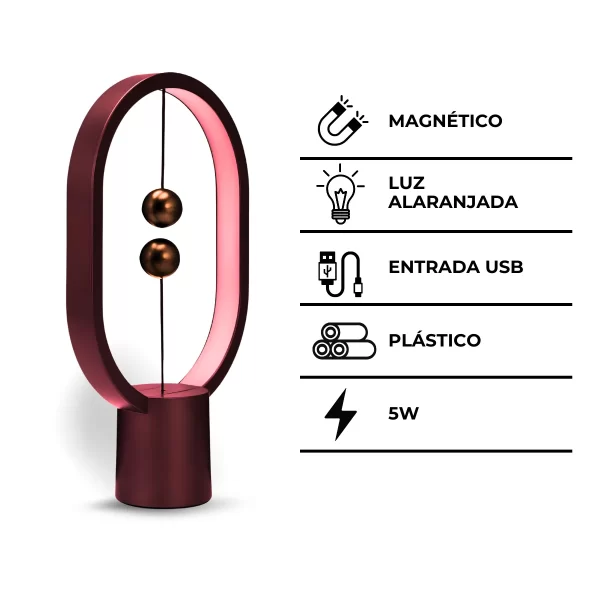 Lâmpada De Mesa Led Balance Luz Noturna - Image 9