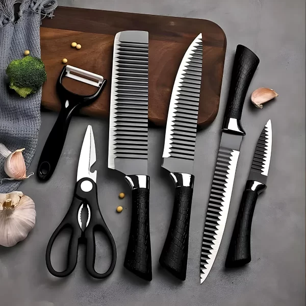 Kit Facas 6 Peças de Churrasco e Cozinha Antiaderente - Image 4